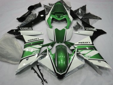 Carenados Moto Yamaha R1 2007-2008 - Blanco Verde Negro Baratos