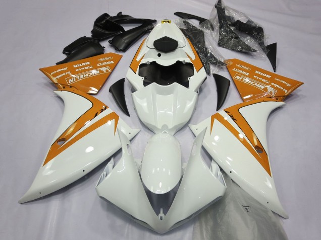 Carenados Moto Yamaha R1 2012-2014 - Blanco Naranja Baratos