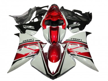 Carenados Moto Yamaha R1 2012-2014 - Blanco Rojo Negro Layerd Semakin Didepan Baratos