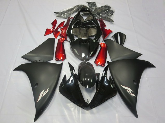Carenados Moto Yamaha R1 2012-2014 - Negro Brillante Negro Mate Rojo Baratos