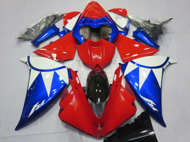 Carenados Moto Yamaha R1 2012-2014 - Blanco Rojo Azul Negro Baratos