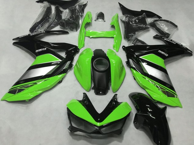 Carenados Moto Yamaha R3 2015-2018 - Verde Plata Negro Brillante Baratos