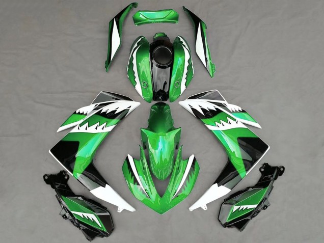 Carenados Moto Yamaha R3 2015-2018 - Verde Blanco Negro Tiburón Baratos