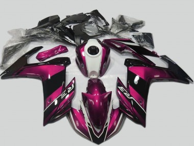 Kits Carenado Moto Yamaha R3 2015-2018 - Púrpura Blanco Negro Brillante Baratos