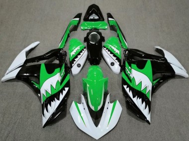Carenados Moto Yamaha R3 2015-2018 - Blanco Verde Negro Tiburón Baratos