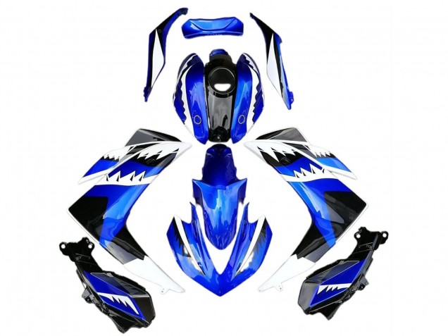 Carenados Moto Yamaha R3 2015-2018 - Azul Blanco Negro Tiburón Baratos