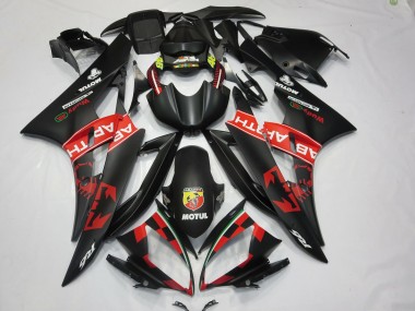 Carenados Moto Yamaha R6 2006-2007 - Negro Mate Rojo Abarth Motul Michelin Baratos