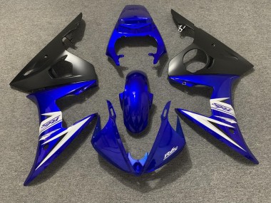 Carenado Moto Yamaha R6 2003-2004 - Azul Blanco Negro Mate Baratos
