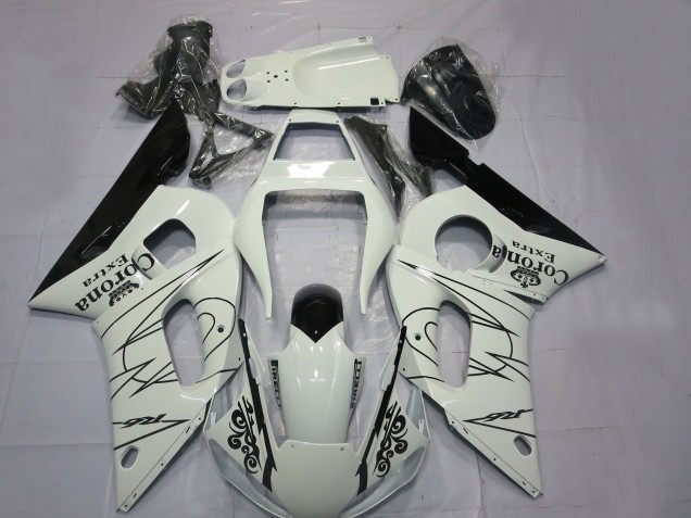 Carenados Moto Yamaha R6 1998-2002 - Blanco Negro Corona Motul Baratos