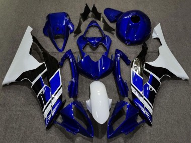 Carenados Moto Yamaha R6 2008-2016 - Blanco Azul Negro Brillante Baratos