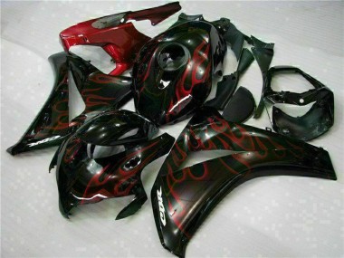 Kits Carenado Moto Honda CBR1000RR 2008-2011 - Negro Brillante Rojo Llama Baratos