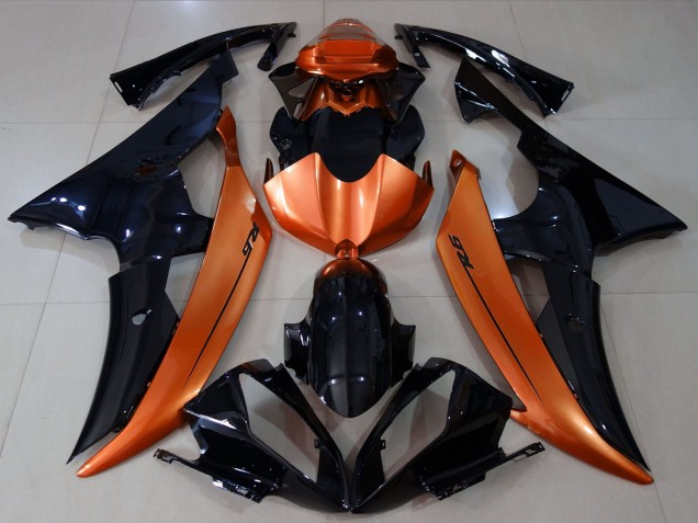 Carenados Moto Yamaha R6 2008-2016 - Naranja Negro Brillante Baratos