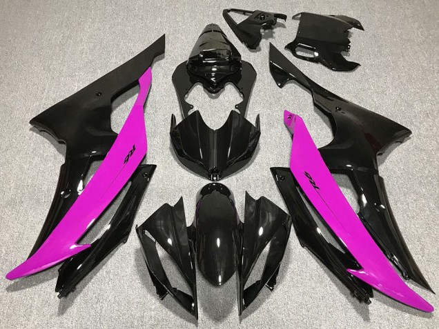 Carenados Moto Yamaha R6 2008-2016 - Rosa Negro Brillante Baratos