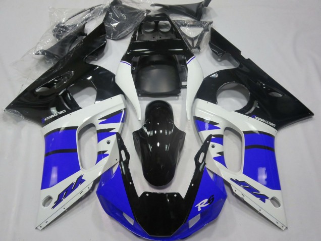 Carenados Moto Yamaha R6 1998-2002 - Blanco Azul Negro Brillante Baratos