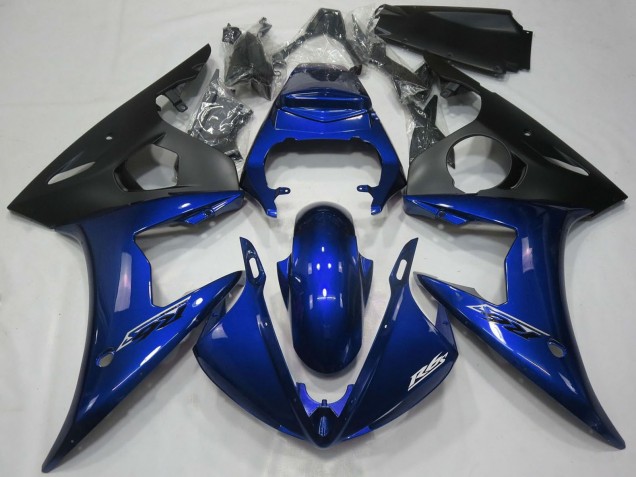 Carenados Moto Yamaha R6 2005 - Azul Oscuro Negro Mate Baratos