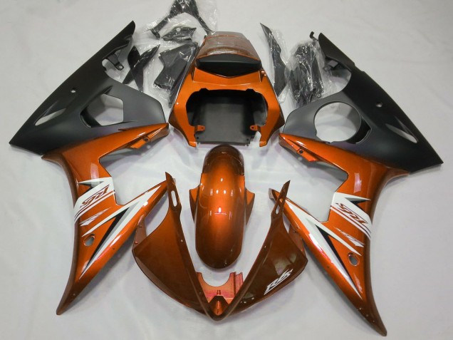Carenados Moto Yamaha R6 2003-2004 - Naranja Blanco Negro Mate Baratos