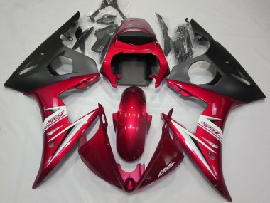 Carenados Moto Yamaha R6 2003-2004 - Rojo Blanco Negro Mate Baratos