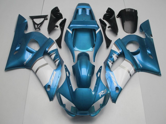 Carenados Moto Yamaha R6 1998-2002 - Azul Blanco Plata Baratos
