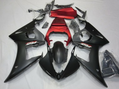 Carenados Moto Yamaha R6 2003-2004 - Rojo Negro Mate Baratos