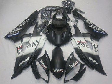 Carenados Moto Yamaha R6 2006-2007 - Negro Mate Blanco West Michelin Baratos