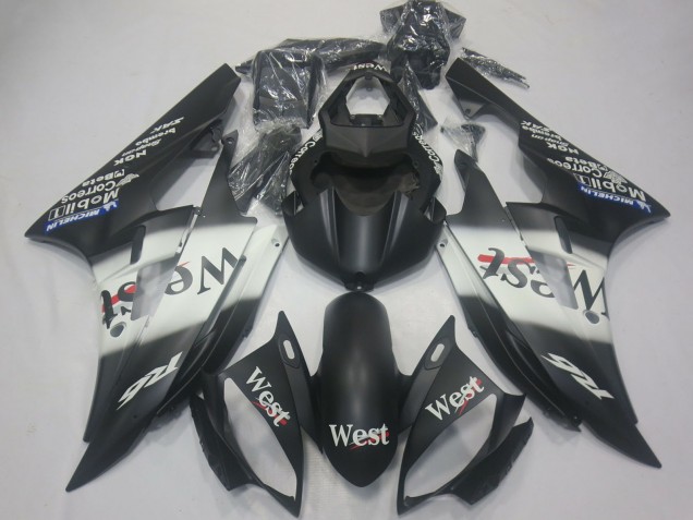 Carenados Moto Yamaha R6 2006-2007 - Negro Mate Blanco West Michelin Baratos