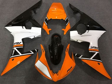 Carenados Moto Yamaha R6 2003-2004 - Naranja Blanco Negro Brillante Baratos