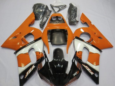 Carenados Moto Yamaha R6 1998-2002 - Naranja Blanco Negro Brillante Baratos