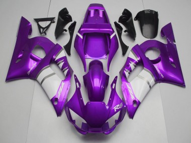 Carenados Moto Yamaha R6 1998-2002 - Púrpura Blanco Baratos