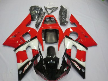 Carenados Moto Yamaha R6 1998-2002 - Rojo Blanco Negro Brillante Baratos
