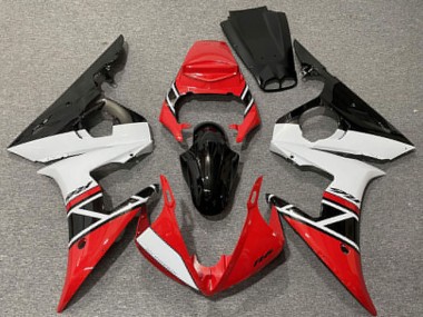 Carenados Moto Yamaha R6 2003-2004 - Rojo Blanco Negro Brillante Baratos