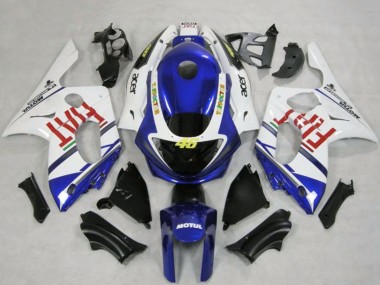 Carenados Moto Yamaha YZF600R Thundercat 1996-2007 - Blanco Azul Fiat Motul Baratos