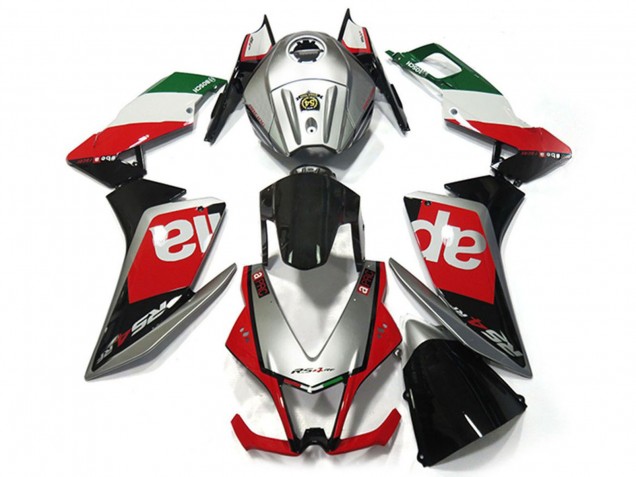 Carenados Moto Aprilia RS4 125 2012-2018 - Plata Rojo Verde Negro Brillante OEM Estilo Baratos
