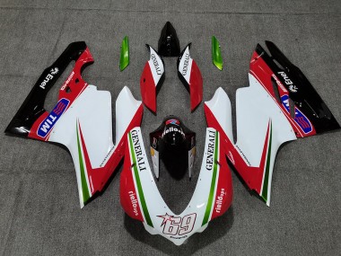 Carenados Moto Ducati 959 1299 2015-2020 - Blanco Rojo Verde Negro Brillante Generali Tim 69 Baratos