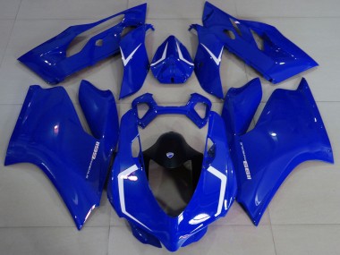 Carenados Moto Ducati 1199 2011-2014 - Azul Brillante Blanco Baratos