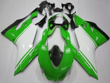 Carenados Moto Ducati 1199 2011-2014 - Verde Brillante Blanco Negro Baratos