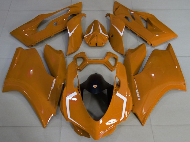 Carenados Moto Ducati 1199 2011-2014 - Brown Blanco Baratos