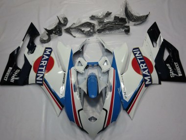 Carenados Moto Ducati 1199 2011-2014 - Blanco Azul Claro Rojo Negro Martini Baratos