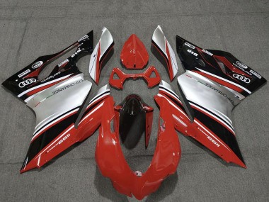 Carenados Moto Ducati 1199 2011-2014 - Rojo Plata Negro Performance Baratos
