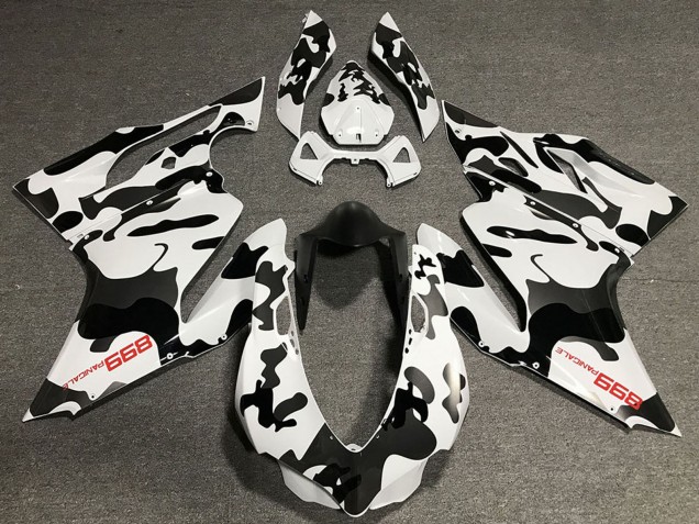Carenados Moto Ducati 899 2011-2014 - Blanco Negro Camouflage Baratos