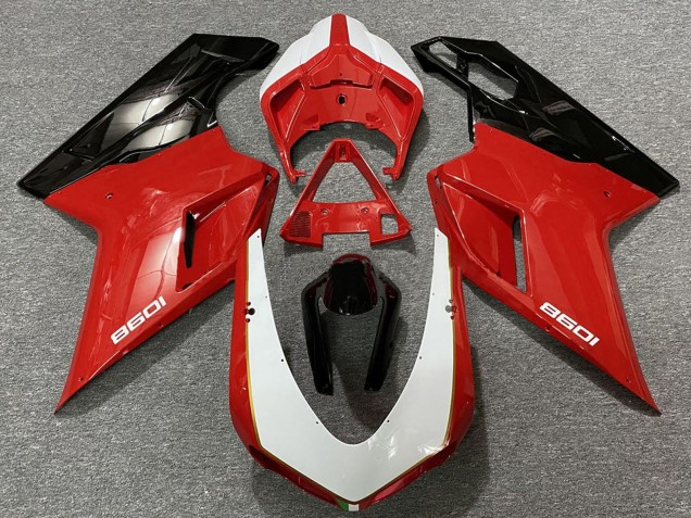 Carenados Moto Ducati 1098 2007-2014 - Blanco Rojo Negro Baratos