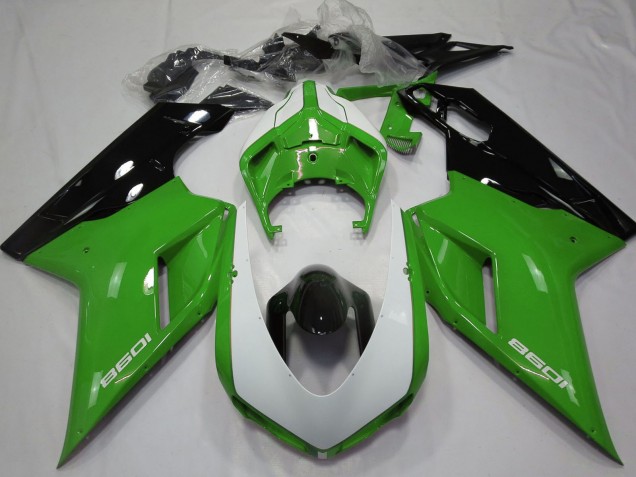 Carenados Moto Ducati 1098 2007-2014 - Verde Negro Blanco Baratos