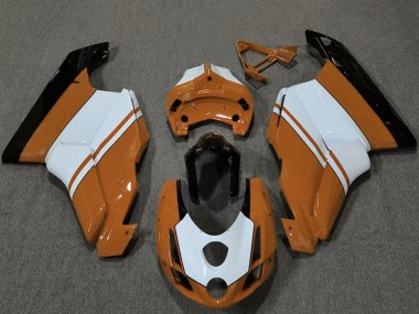 Carenados Moto Ducati 749 999 2003-2004 - Blanco Naranja Negro Brillante Baratos