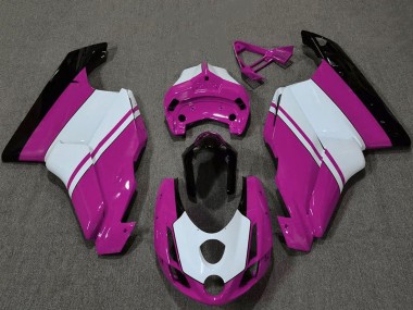 Carenados Moto Ducati 749 999 2003-2004 - Blanco Rosa Negro Brillante Baratos