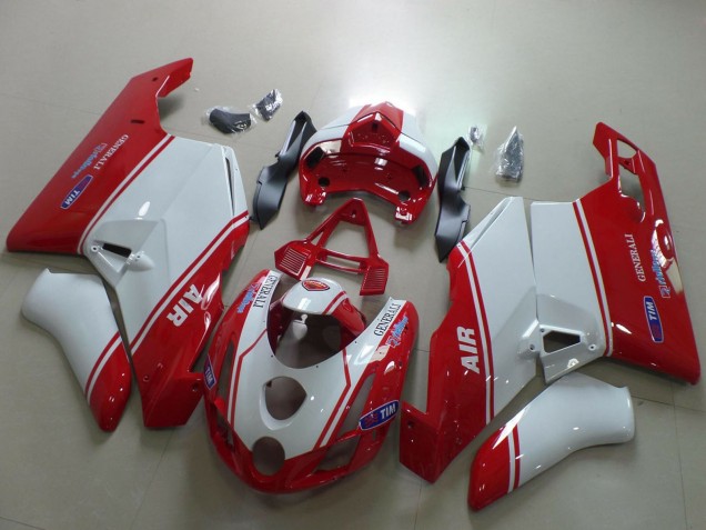 Carenados Moto Ducati 749 999 2003-2004 - Blanco Rojo Air Generali Tim Baratos