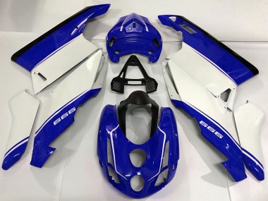 Carenados Moto Ducati 999 2003-2004 - Blanco Azul Negro Baratos