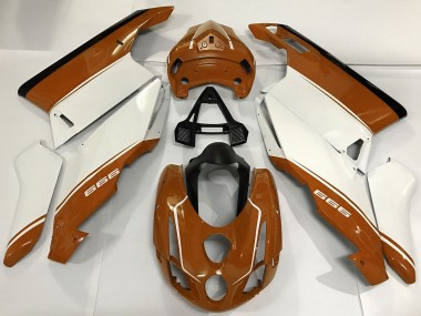 Carenados Moto Ducati 999 2003-2004 - Blanco Brown Negro Baratos