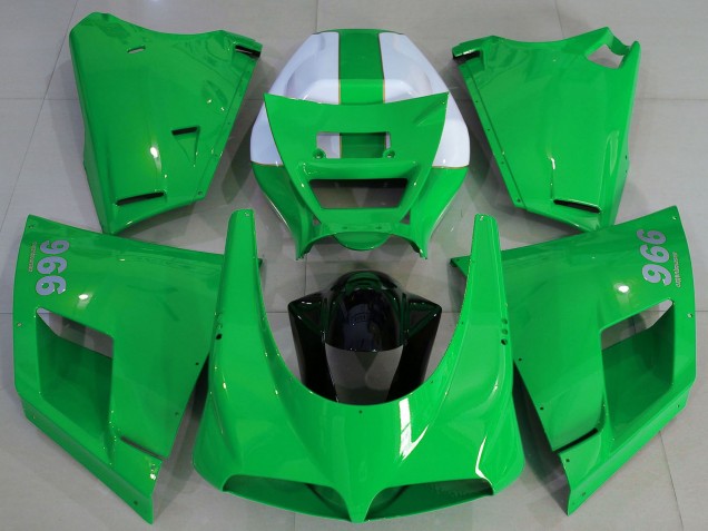 Carenados Moto Ducati 996 1993-2005 - Verde Brillante Blanco Baratos