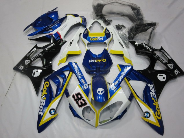 Carenados Moto BMW S1000RR 2009-2014 - Blanco Amarillo Azul Negro Brillante OroBet 93 Baratos