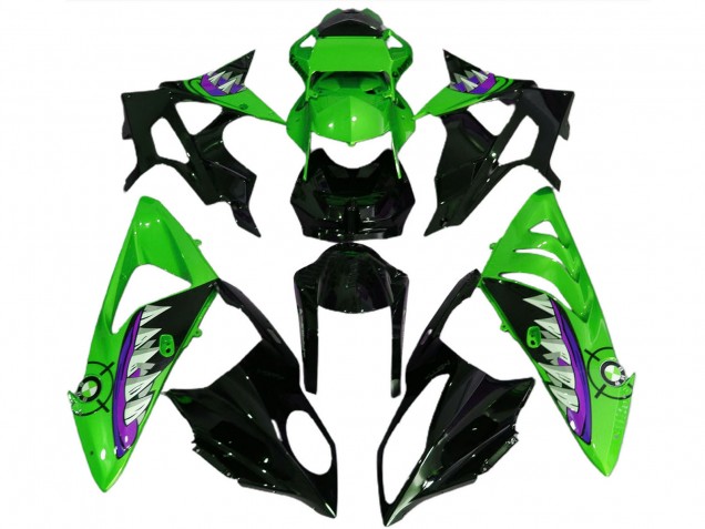 Carenados Moto BMW S1000RR 2017-2018 - Verde Púrpura Negro Brillante Tiburón Baratos