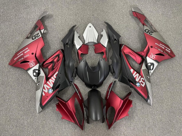 Carenados Moto BMW S1000RR 2009-2014 - Rojo Negro Mate Baratos
